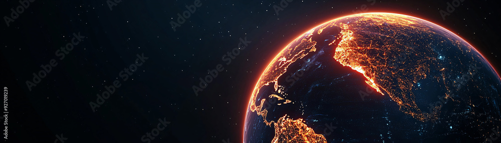 Aufkleber global business forecasting: 3d illustration of trade routes and analytics space for text insertion