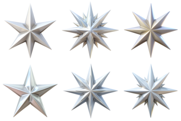 Six Metallic Stars with Varying Details