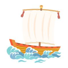 無人の和船イラスト ©  Mercer