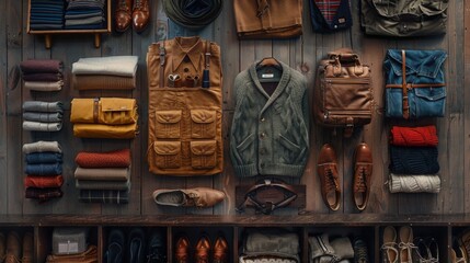 fashion flat lay , flat lay photography , shadow photography , clothing flat lay