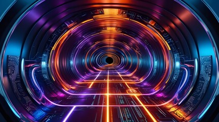 Obraz premium A mesmerizing abstract tunnel background