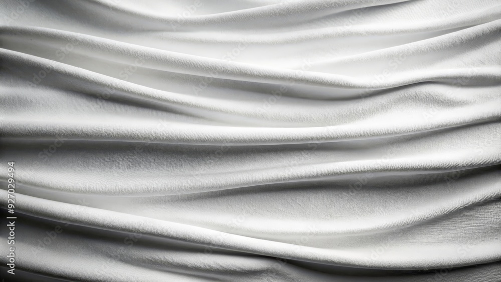 Poster draped white fabric with soft, flowing folds. the texture is smooth and delicate. the light creates 
