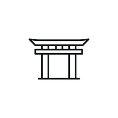 Torii gate icon. Simple torii gate icon for social media, app, and web design. Vector illustration