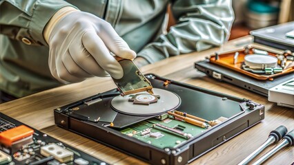 Naklejka premium computer equipment repair of pc components