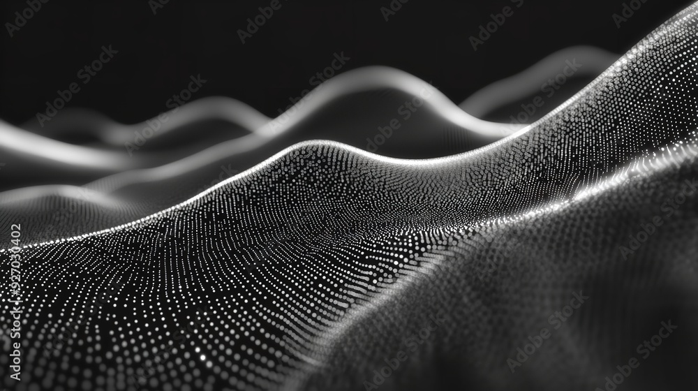Aufkleber futuristic digital waves background for tech concepts generative ai