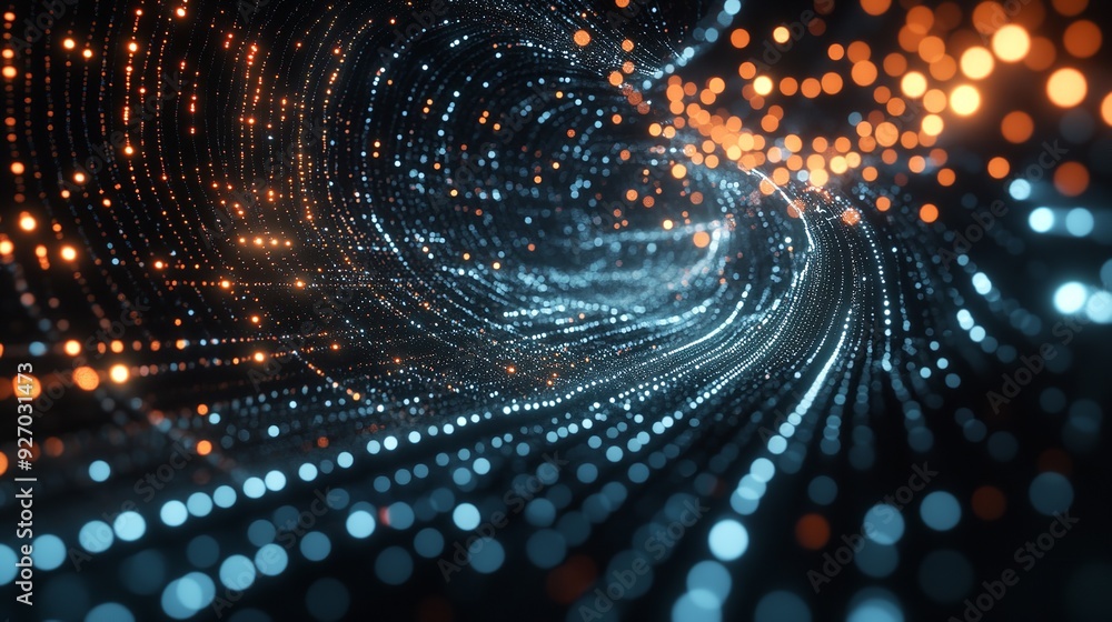 Aufkleber futuristic digital waves background for tech concepts generative ai