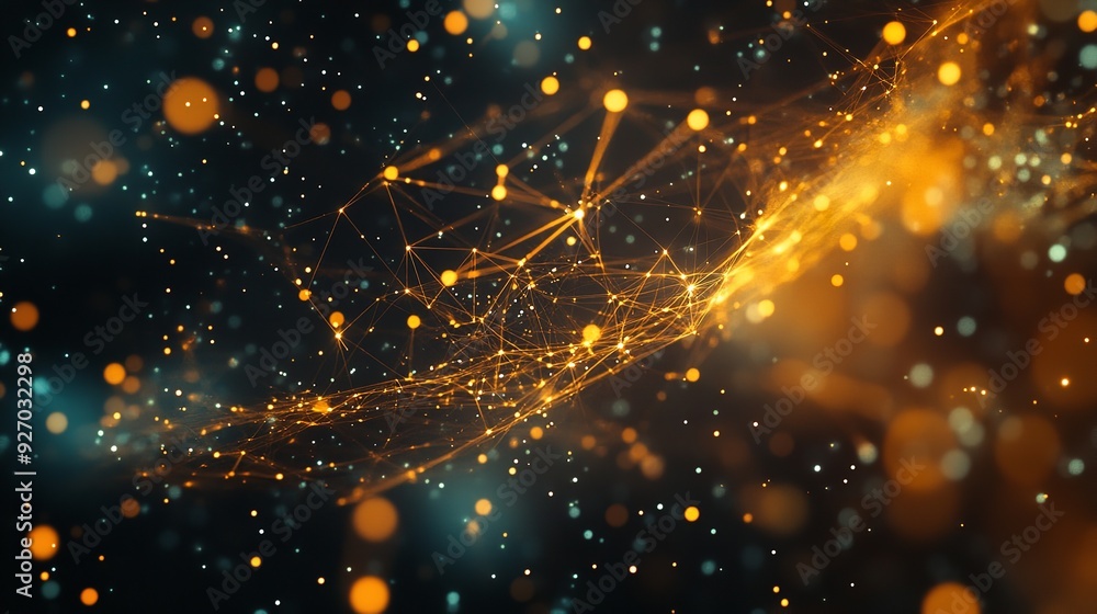 Poster futuristic digital waves background for tech concepts generative ai