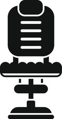 This simple vector icon represents a modern office chair