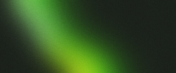 grainy color gradient background, green white illuminated spots on black, noise texture effect, copy space