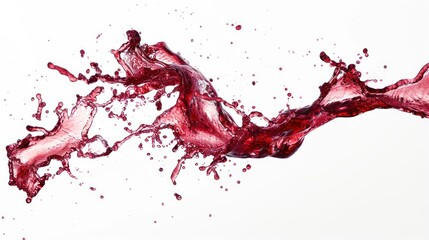 Red Liquid Splash Abstract
