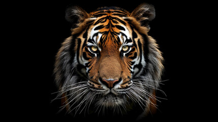 Fototapeta premium close-up photo of a tiger with a dark background