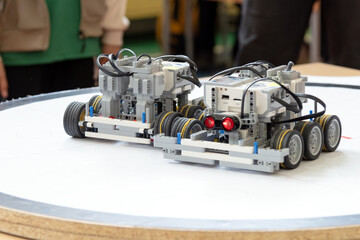 two robots collided in the ring