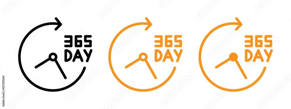 Poster 365 day Icon web design in vector