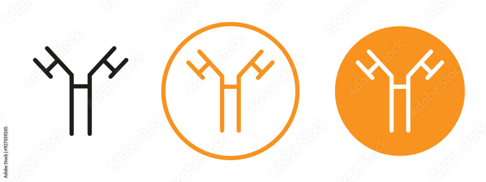 Poster antibody icon web design in vector