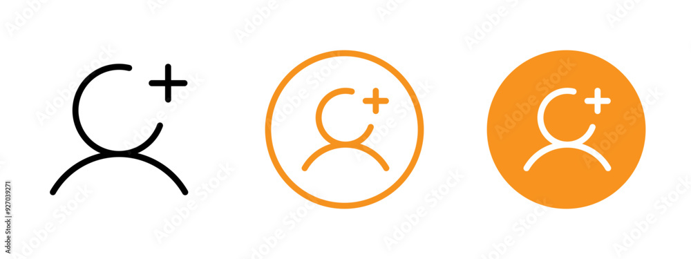 Aufkleber Add new user icon web design in vector