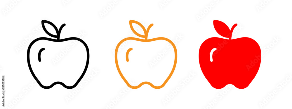 Poster Apple icon web design in vector