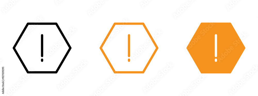 Aufkleber attention icon web design in vector