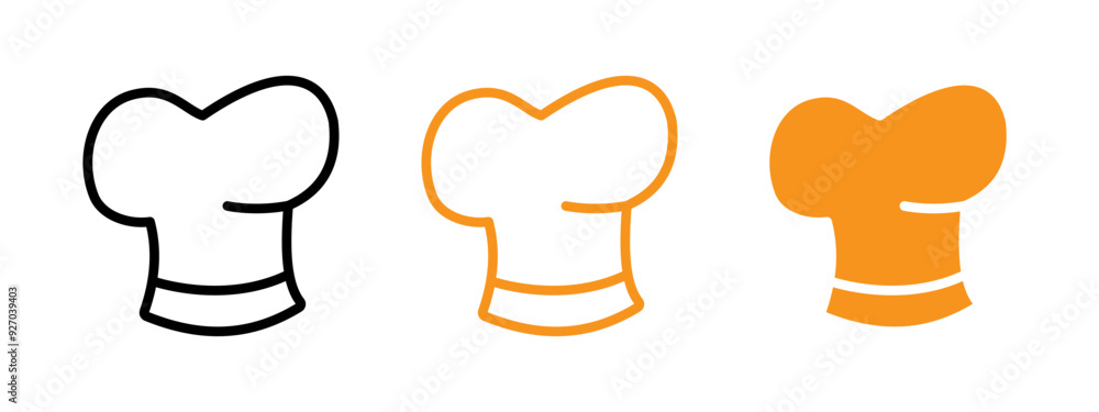 Poster Chef hat icon web design in vector
