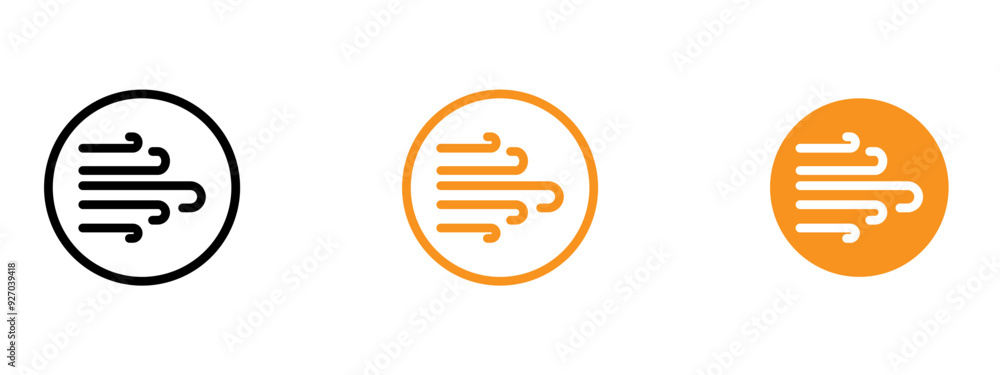Aufkleber clean air icon web design in vector