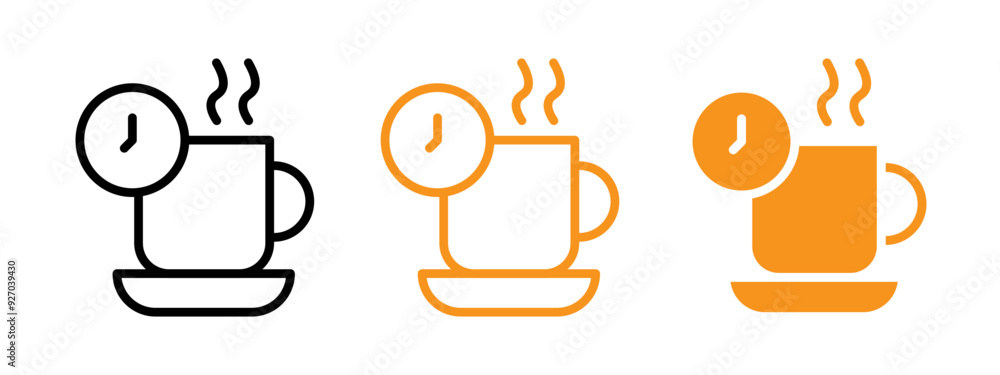 Poster Coffee time icon web design in vector