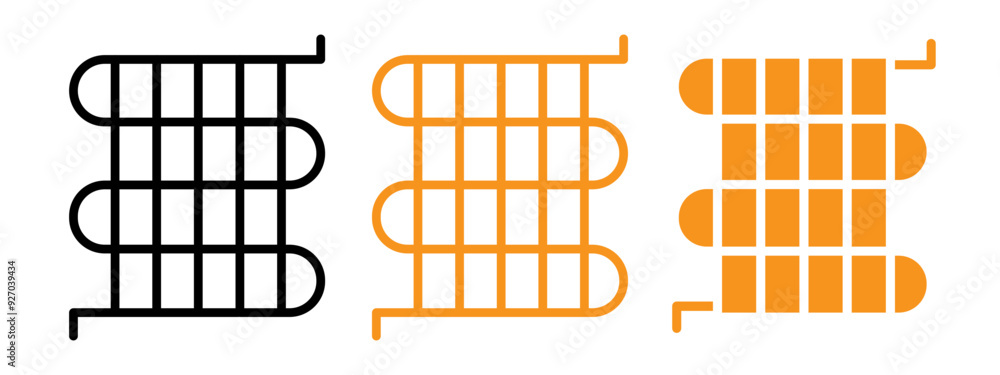 Poster condenser coil icon web design in vector