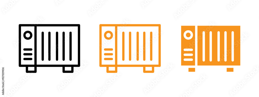 Aufkleber Conditioner heater icon web design in vector
