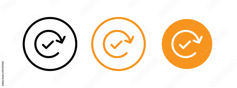 Aufkleber Continuous changes icon web design in vector