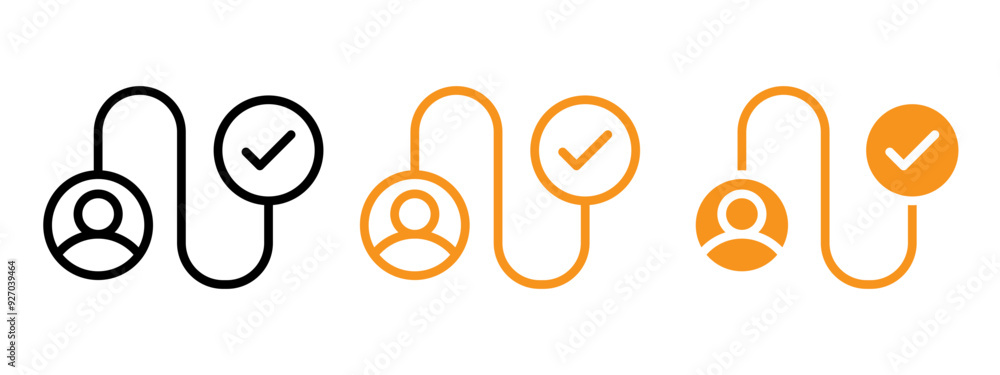 Poster customer journey icon web design in vector