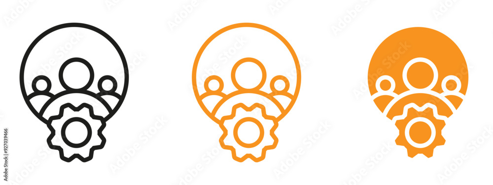 Aufkleber CRM icon web design in vector