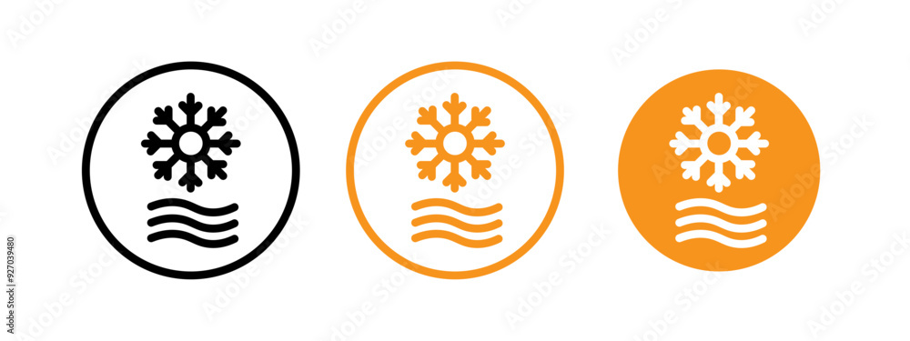 Aufkleber defrost icon web design in vector