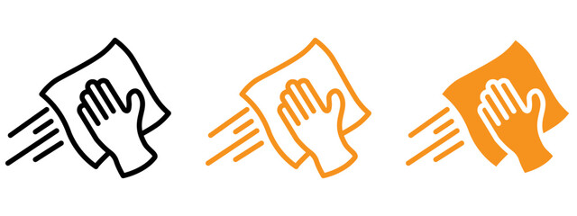Cleaning cloth icon web design in vector