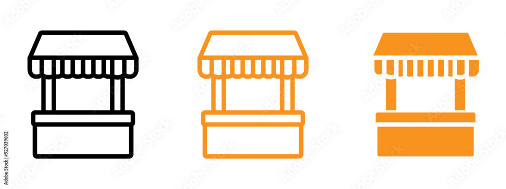 Aufkleber food cart icon web design in vector