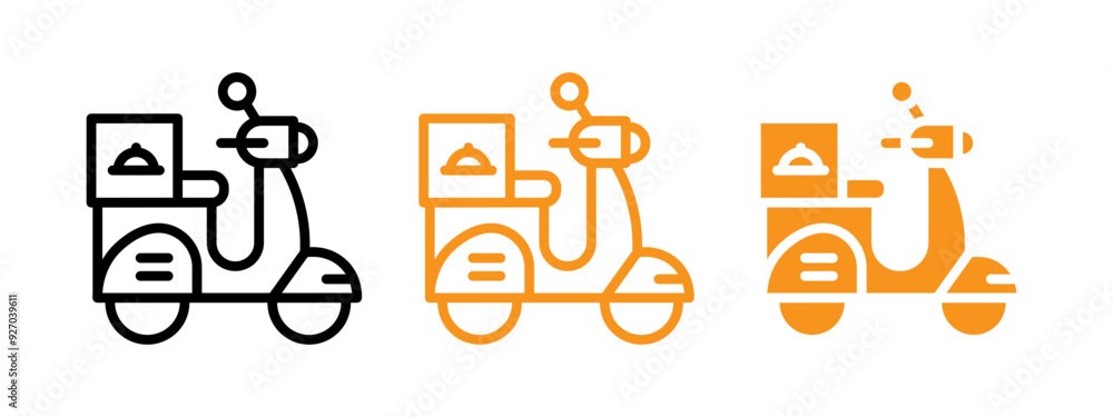 Poster food delivery icon web design in vector