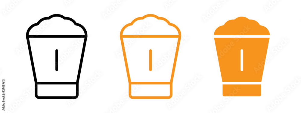 Poster frappe icon web design in vector