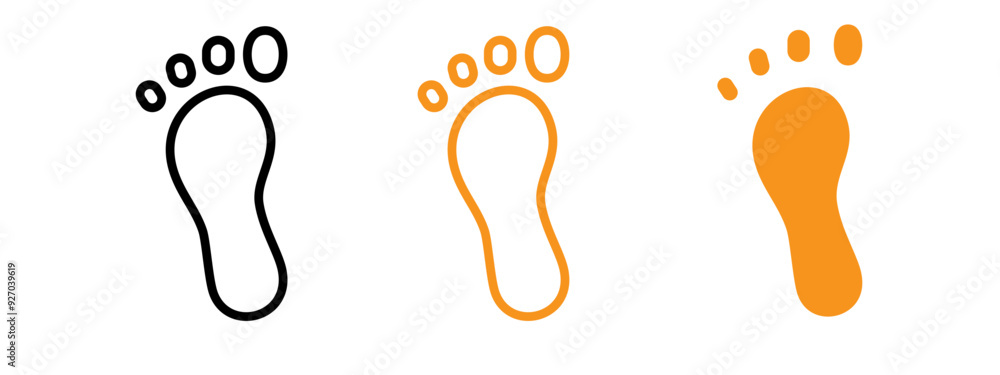 Poster Footprint icon web design in vector