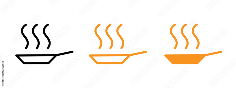 Poster Frying pan icon web design in vector