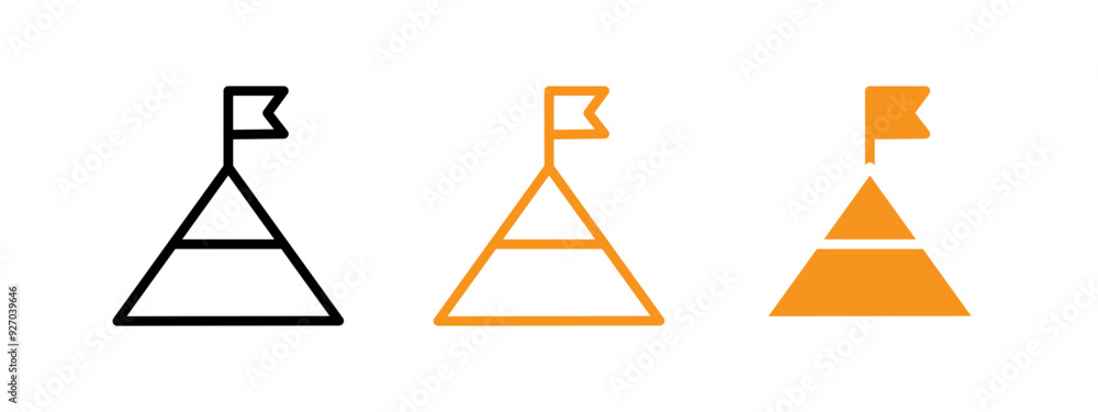 Poster Goal setting icon web design in vector