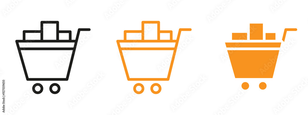 Aufkleber Full cart icon web design in vector