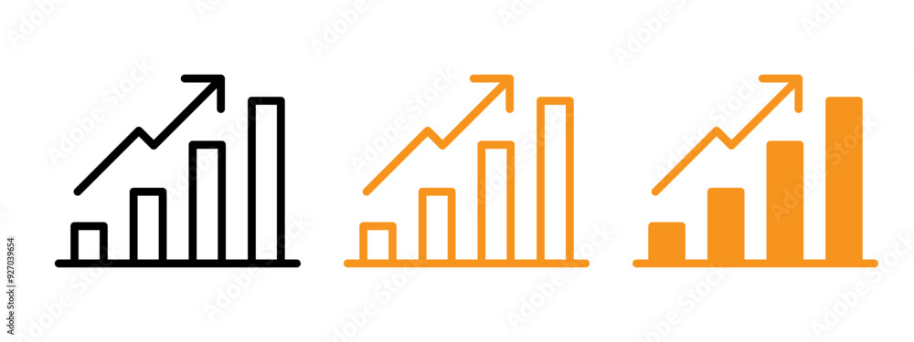 Aufkleber graph icon web design in vector