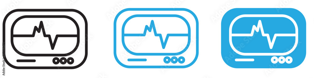 Poster heartrate icon web design in vector