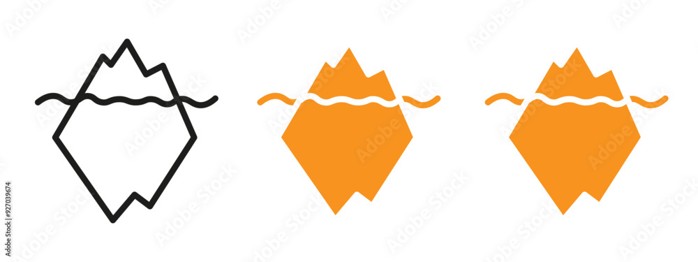 Poster iceberg icon web design in vector