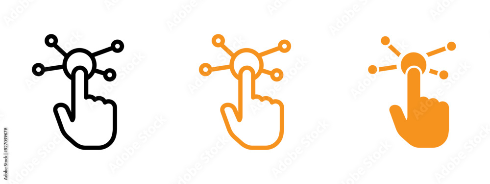 Poster Interaction icon web design in vector