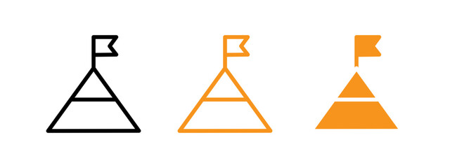 Goal setting icon web design in vector