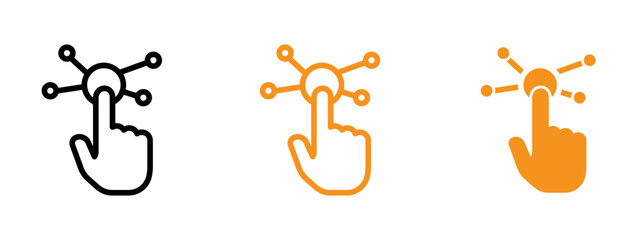 Interaction icon web design in vector