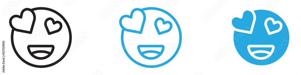 Poster love icon web design in vector
