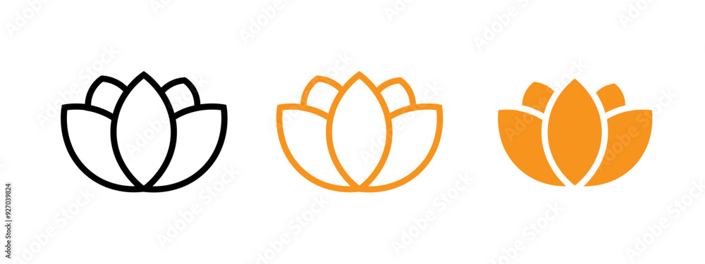Poster Lotus icon web design in vector