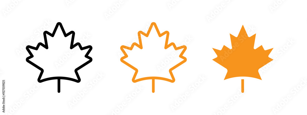 Poster Maple leaf icon web design in vector