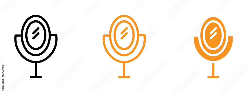 Poster Mirror icon web design in vector
