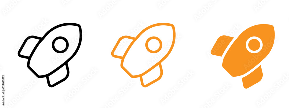 Poster missile icon web design in vector