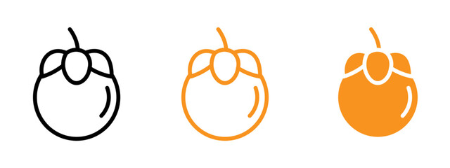 Mangosteen icon web design in vector